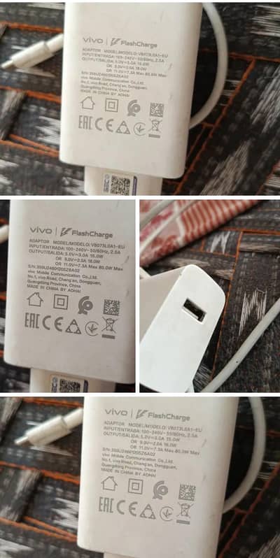 Vivo 80 wat charger fast charger original box wala