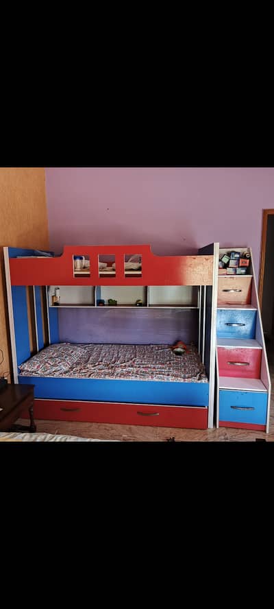 Wooden bunk bed for sale.