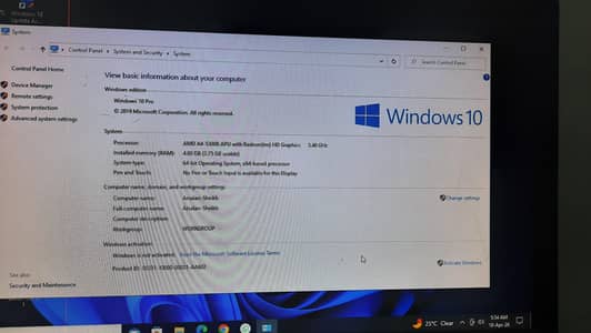 computer desktop AMD A4 ram 4 hai 120gb hard drive