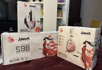 A4tech bloody Naraka edition keyboard headphones and mouse set