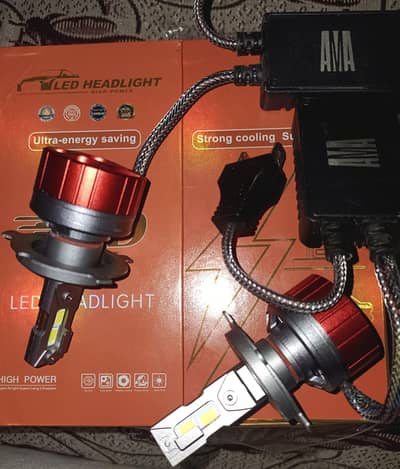 LED HEADLIGHTS HIGH POWER  H4  ULTRA BRIGHT LIGHT