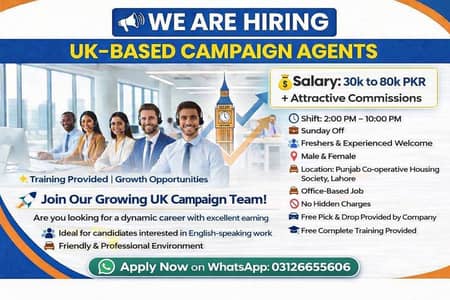 WE ARE HIRING UK-BASED CAMPAIGN AGENTS