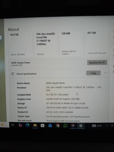 laptop i7 11 generation