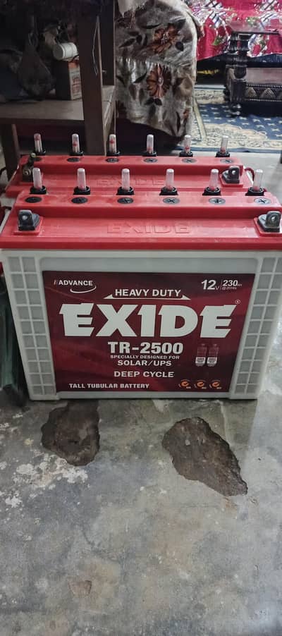 Exide TR-2500 Battery 12V 230Ah Like New
