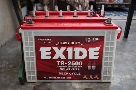 Exide TR-2500 Batterys 12V 230Ah | Solar UPS Heavy Duty | Like New