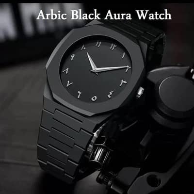 Men,s black Carbon fiber luxury watch