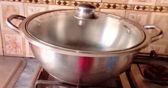 Original Stainless Steel Mega Wok With Glass Lid Sonex