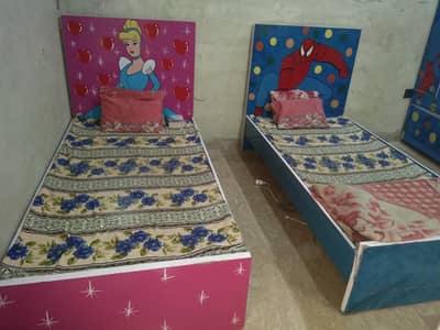 kids Beds 2 bads 2 almari girl and boy 03352868974