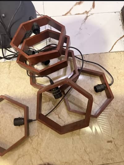 Wooden funos with bulbs