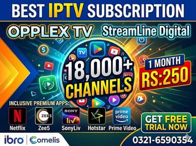 OPPLEX TV IPTV ]– 18,000+ Channels | Free Trial