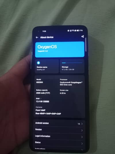 OnePlus 8t. 12/256. Dual sim Approved