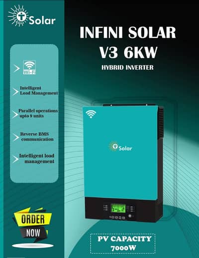 Tesly Hybrid Inverter 6KW Solar System Compatible UPS Backup Solution
