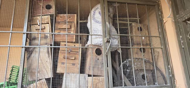 usr caged & wooden boxes.