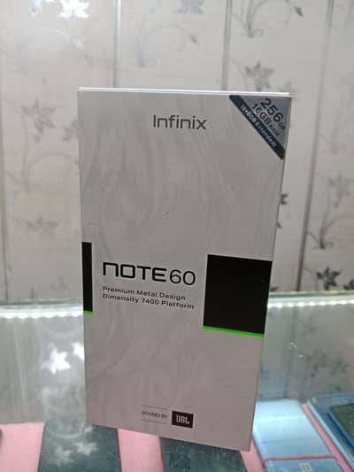 Infinix note 60 8 256gb non active box pak with power bank