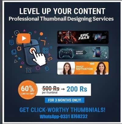 I'll Make YouTube Thumbnail In Reasonable Price