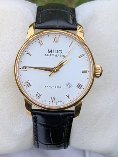 mido baroncelli automatic date indicator Swiss men's watch ref-M8600-B