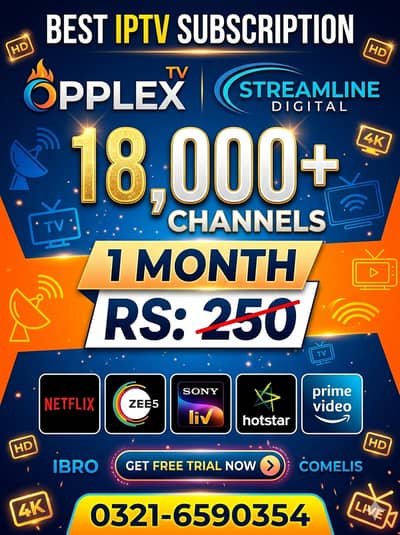 Best IPTV Service in Pakistan – 18,000+ Channels Rs 250 Only