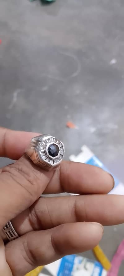 black diamond silver rings antiq