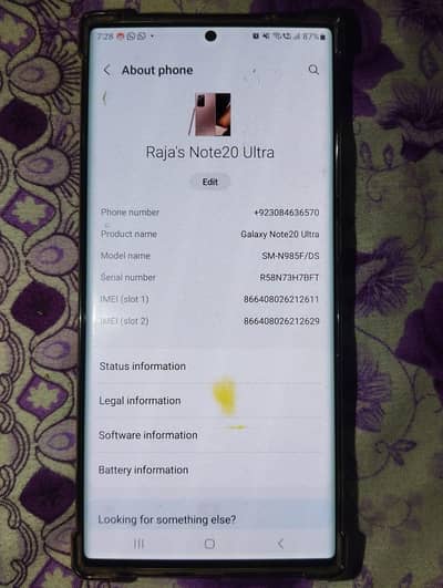 Samsung Note 20 Ultra for sale