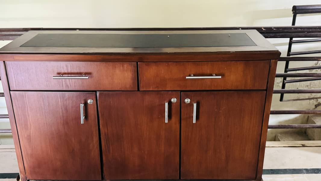 3 locked cupboards little used 1