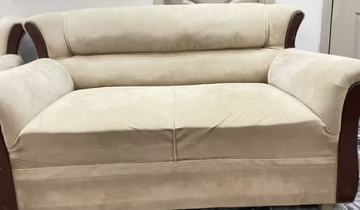 3,2,1,1 sofa set used beige / camala brown colour