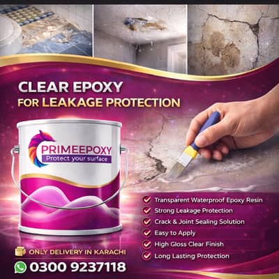 Transparent | Self-leveling epoxy | Clear Epoxy – Leakage Protection