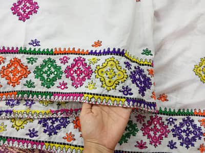 HAND embroidery KARHAI CHADDAR SHAWL