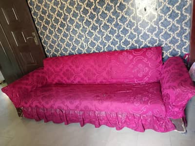 3-Seater Wooden Sofa Set  Good Condition