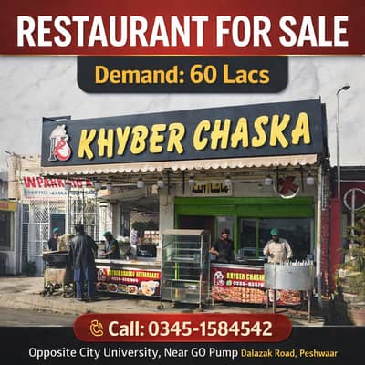 Restaurant/Business setup/Running Restaurant for Sale in Peshawar/