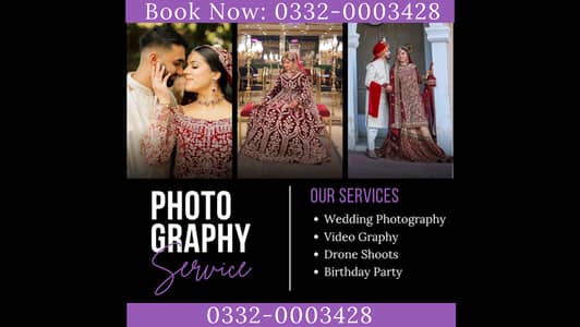 Photographer in Karachi for Weddings & Events Male & Female Available