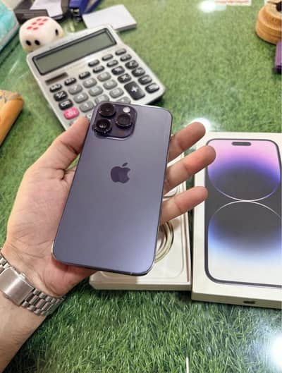 iphone 14 Pro Max PTA approved with box cable 256gb 85% Batterry