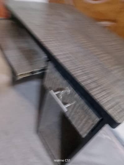 Office Table + Comfortable Revolving Chair for Sale (Good Condition)