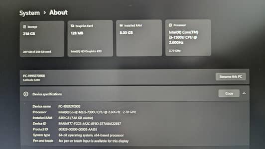 Dell Latitude 5280 | 8GB RAM | Windows 11 | Bluetooth | Charger