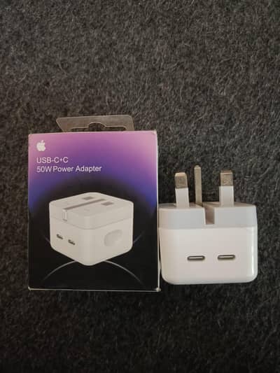 Apple USB-C port dual port charger | USB-C to C Powerful 50w