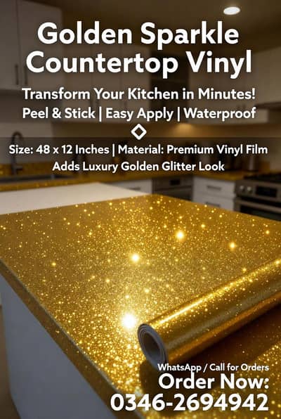 countertop wall stickers golden water proof