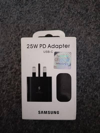 Samsung 25W Adapter with  C to C Cable Super Fast charging Support