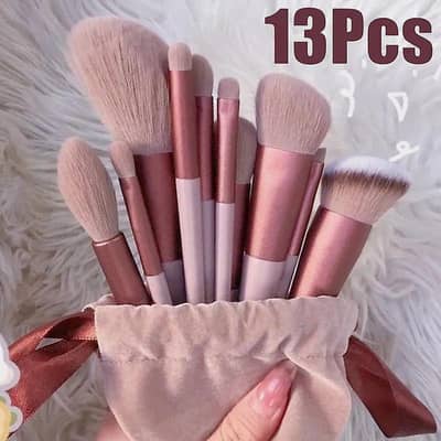 13 Pcs Rose Gold Makeup Brushes Set