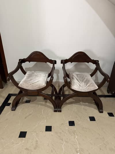2 Pure wooden chairs for sale