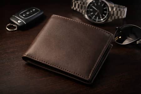 premium original man leather wallet available