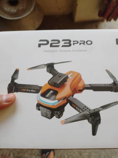 P 23 drone camera box pack new 10 10 condition but 1 moter saki ha