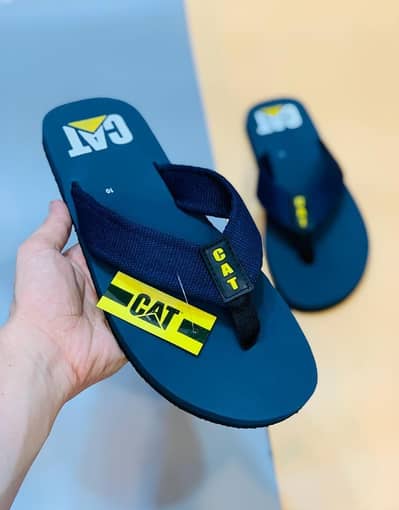 Men Blue Rubber Formal Flip Flops Size 10