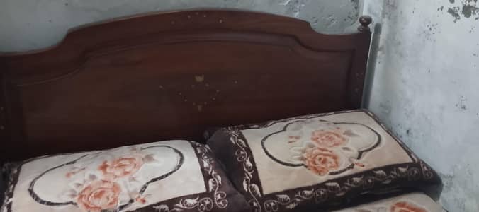 Original Durable Double Bed Set with its Foam,Dressing table & Bedshet