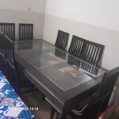 Best wooden dining table with 8 cheirs