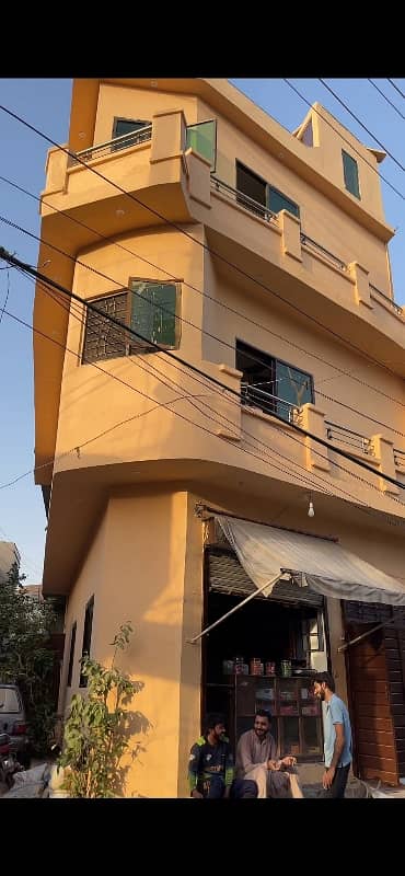 4 Marla Commercial Building Corner 3 Side Open Ground+ First+ Second Floor Available For Sale In Mohafiz Town Lhr.