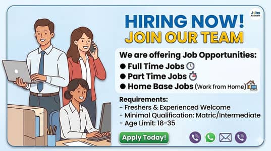 We R hiring fr male or female for full or part time or home base work