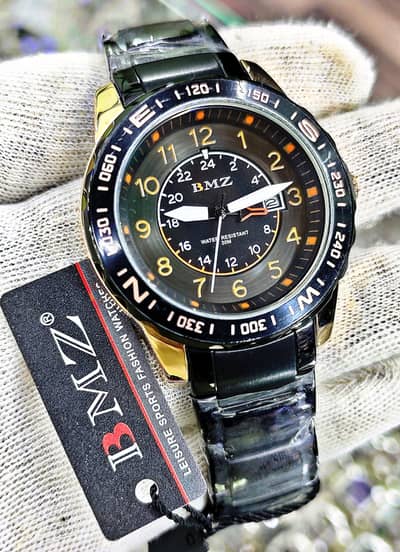 BMZ Quartz GMT Watch Smooth Movement