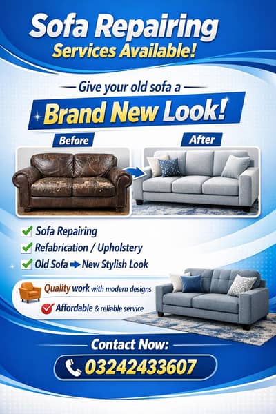 sofa set, sofa repair