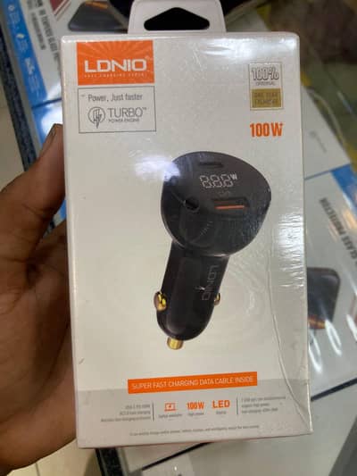 Ldnio 100w car charger digital display & cable