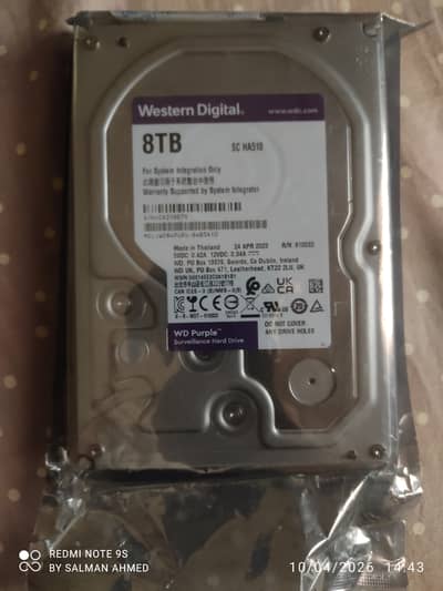 WD 8TB Surveillance HDD