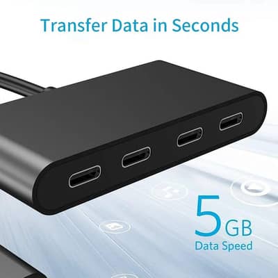 Branded 4 Port type C hub fast Data transfer